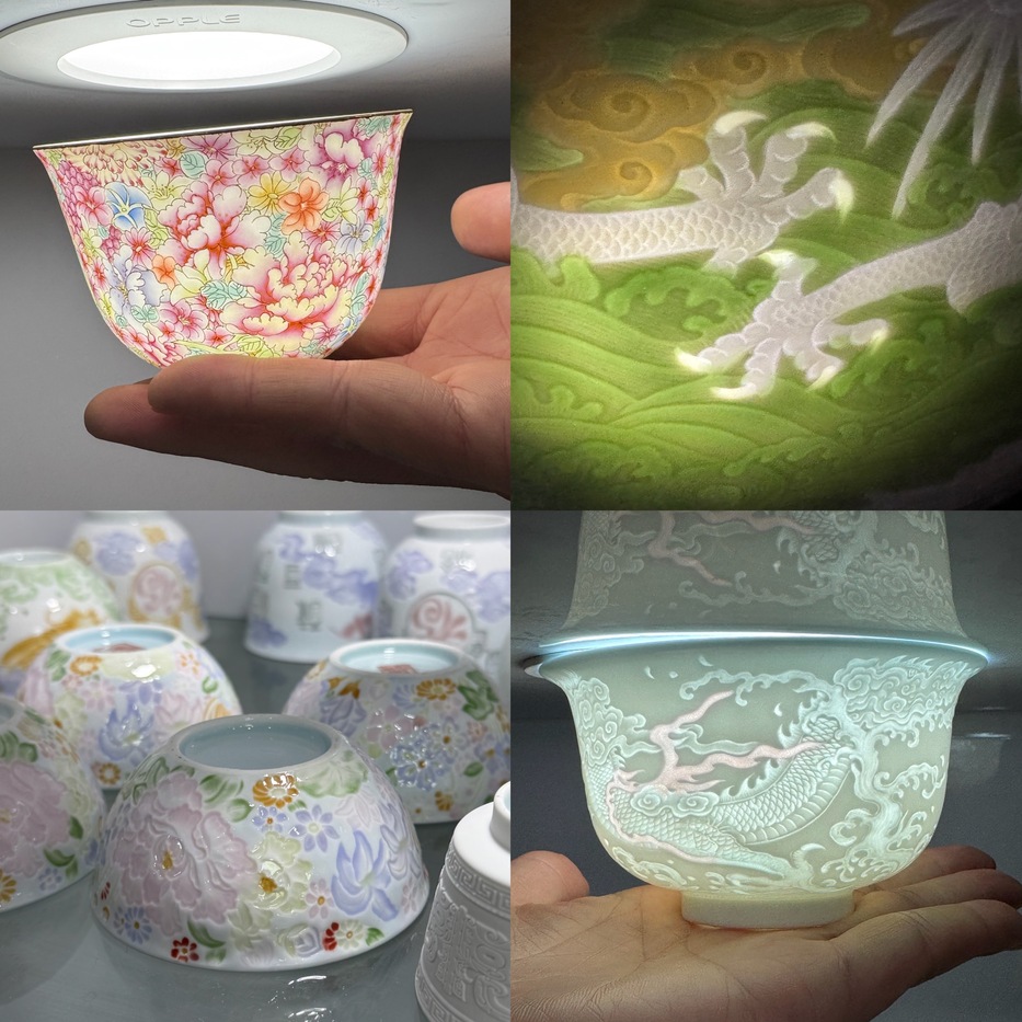 中国 景德鎮 山水　薄胎磁器 六角鉢 一客 重要美術品］五彩魚藻文面盆 | 景徳鎮窯 | 収蔵品詳細 | 作品を